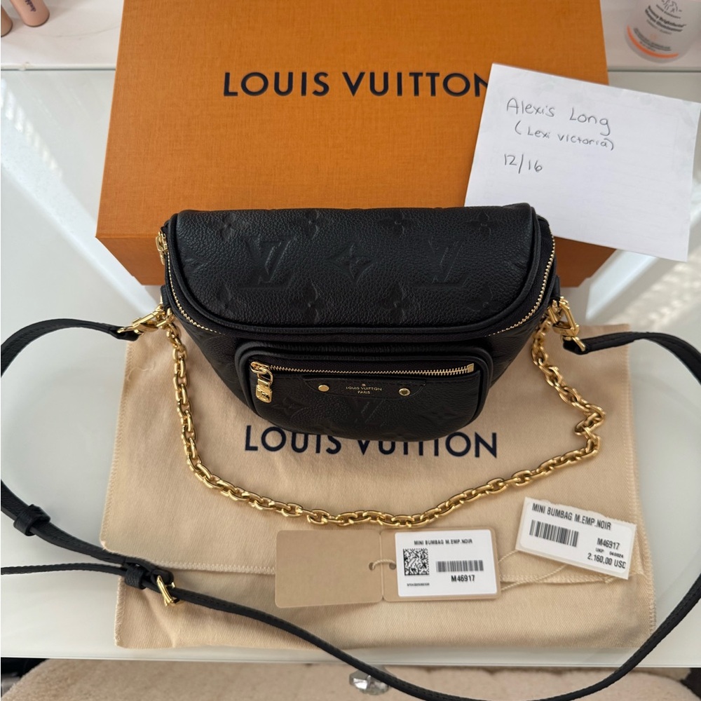 Louis Vuitton Black Mini Bag with Gold Chain - Picture 2 of 4